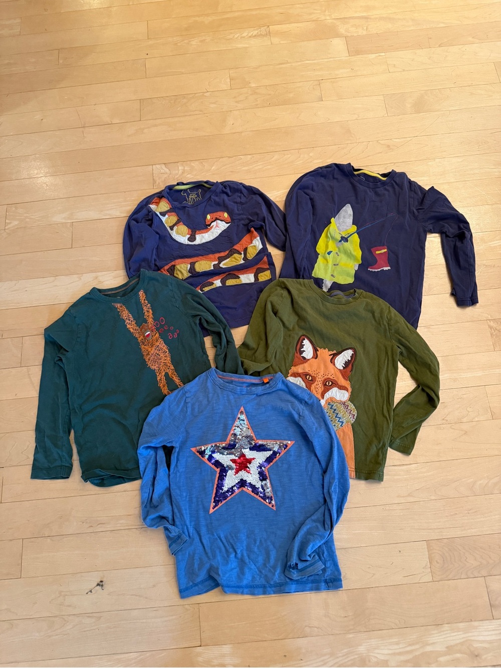Mini Boden Long Sleeve Tee Bundle - wildlife
